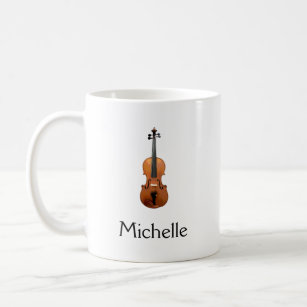 Musical Violin Personalised Coffee Mug