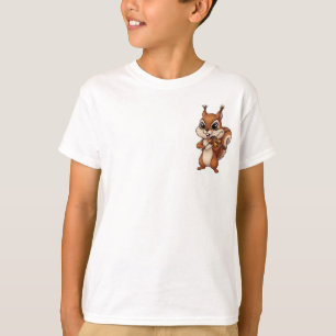 Musical Violin Playing Squirrel Kids T-Shirt