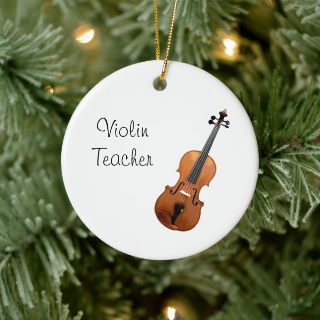 Musical Violin Teacher Classical Music Ceramic Tree Decoration (Tree)