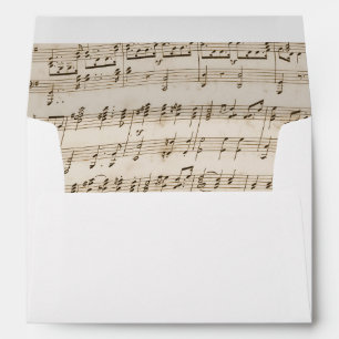 Musical Wedding Vintage Music Notes Elegant Envelopes