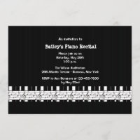 Musically Inclined Piano Recital Invitation