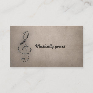 musically yours business card