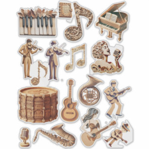 musicial instruments musicians paper crafts art