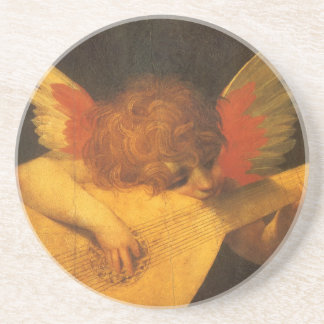 Musician Angel Playing Lute by Rosso Fiorentino Coaster