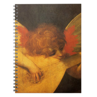 Musician Angel Playing Lute by Rosso Fiorentino Notebook