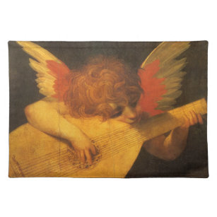 Musician Angel Playing Lute by Rosso Fiorentino Placemat
