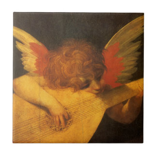 Musician Angel Playing Lute by Rosso Fiorentino Tile