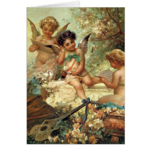 Musician Angels by Hans Zatzka, Victorian Fine Art