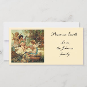Musician Angels by Hans Zatzka, Victorian Fine Art Holiday Card