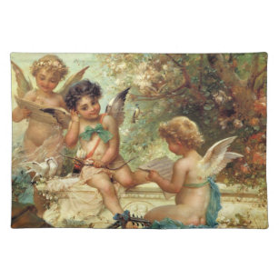 Musician Angels by Hans Zatzka, Victorian Fine Art Placemat