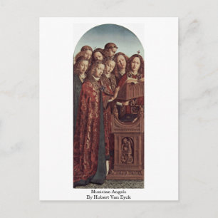 Musician Angels By Hubert Van Eyck Postcard