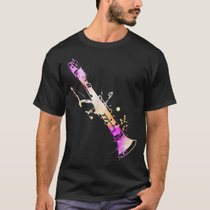 Musician Artist Music Teacher Watercolor Clarinet2 T-Shirt