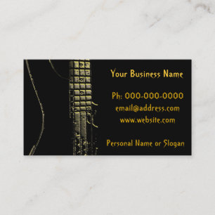 Musician, band, instruments business card
