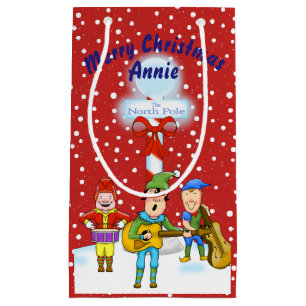 Musician Christmas Elves Gift Bag