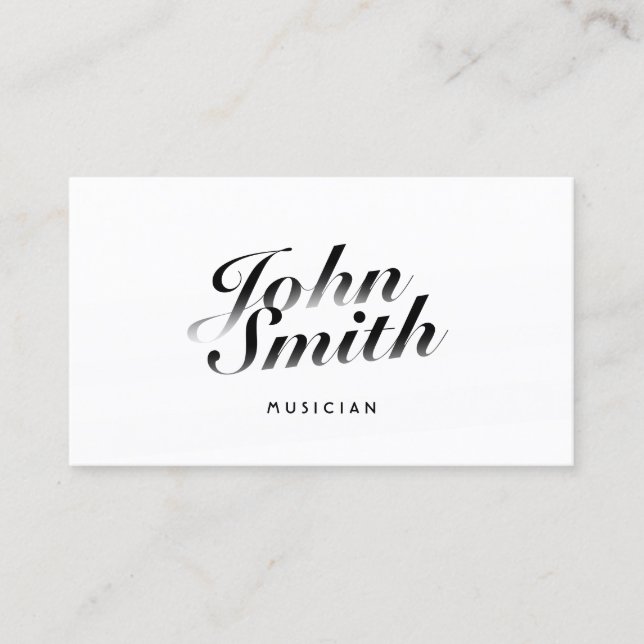 Musician Classy Calligraphy Elegant Business Card (Front)