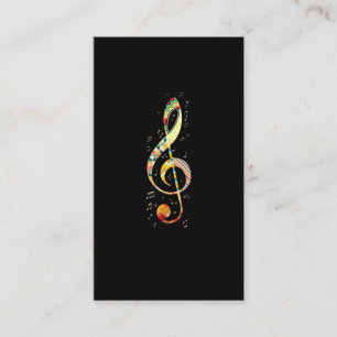 Musician Colourful Music Clef Musical Notes Business Card