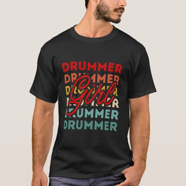 Musician Drummer Drums For Drummer T-Shirt (Front)