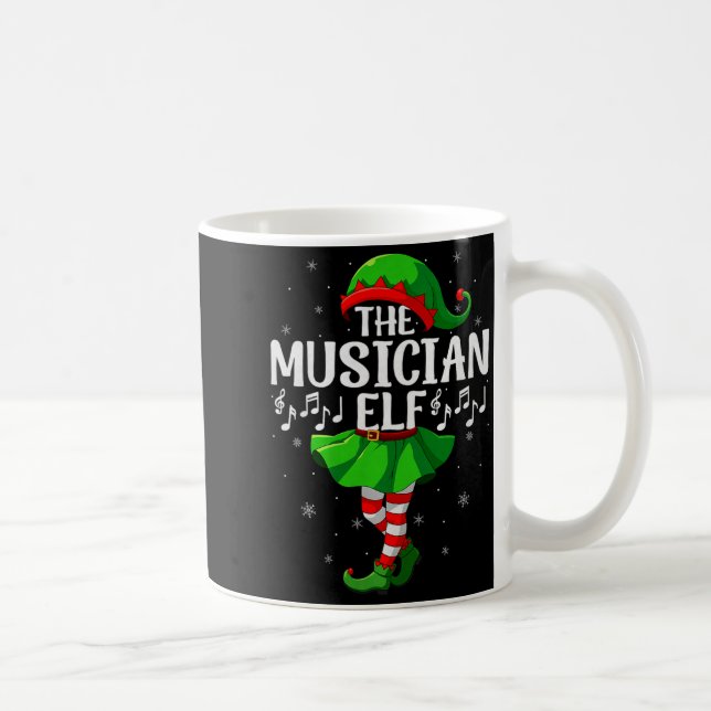 Musician Elf Christmas Girls Women Elf Squad Xmas  Coffee Mug (Right)