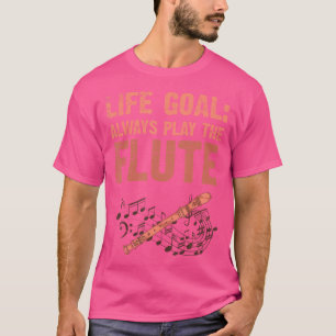 Musician Flute Player Funny Flautist Musical Instr T-Shirt