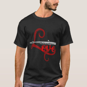 Musician Flutist Valentines Day Gift Orchestra Flu T-Shirt