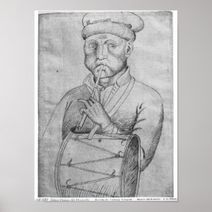 Musician, from the The Vallardi Album Poster