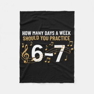 Musician Funny 6 7 Meme Six Seven For Music Teache Fleece Blanket