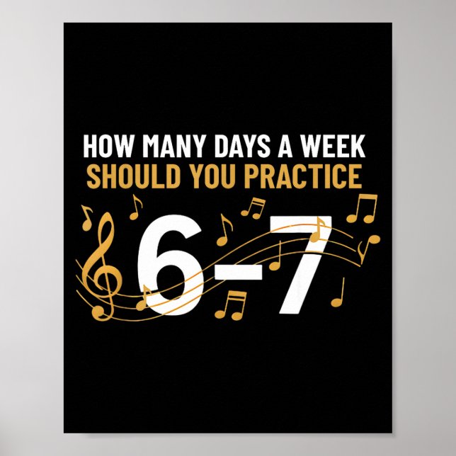 Musician Funny 6 7 Meme Six Seven For Music Teache Poster (Front)