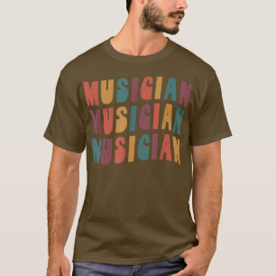 Musician Groovy Retro Colorful Design Music Lovers T-Shirt