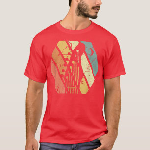 Musician Guitar Lover Guitarist Retro Sunset Guita T-Shirt