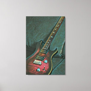 musician guitar lovers gift canvas print