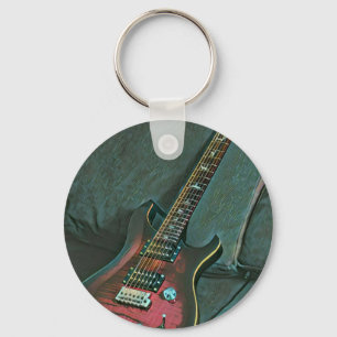 musician guitar lovers gift key ring