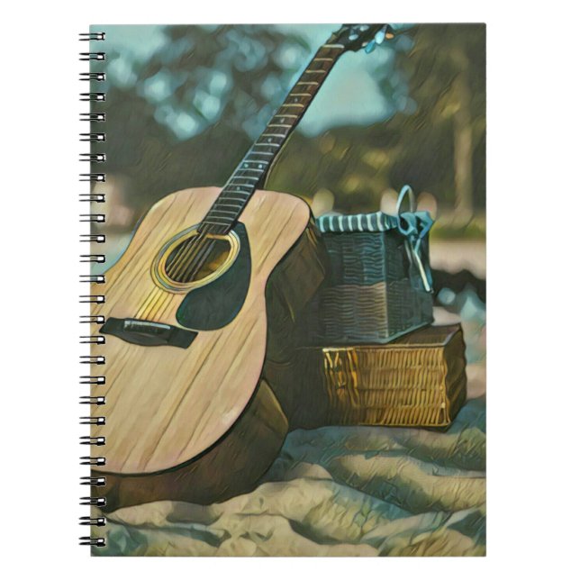 musician guitar lovers gift notebook (Front)
