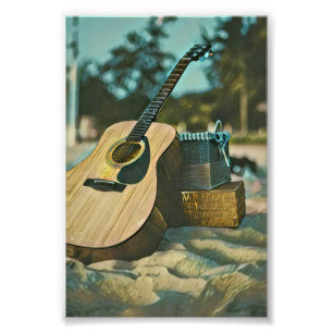 musician guitar lovers gift photo print