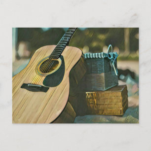 musician guitar lovers gift postcard