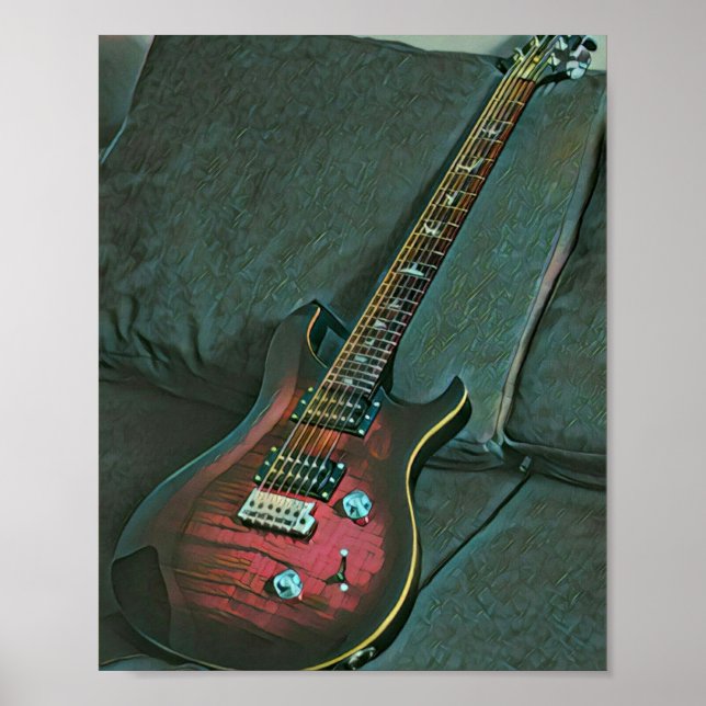 musician guitar lovers gift poster (Front)