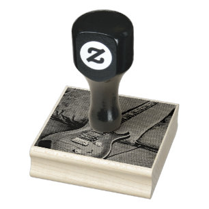 musician guitar lovers gift rubber stamp