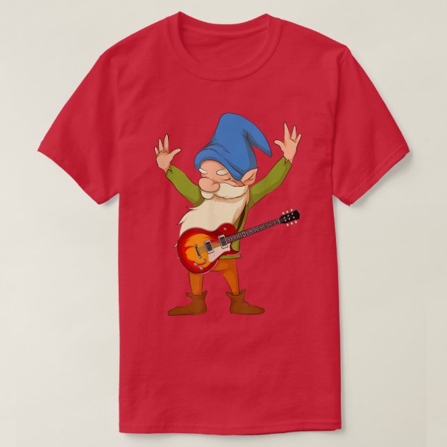 Musician Guitarist Gnome Guitar Player Music Nordi T-Shirt (Design Front)