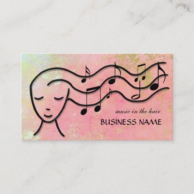 musician, hairstylist, dancer, singer business card (Front)