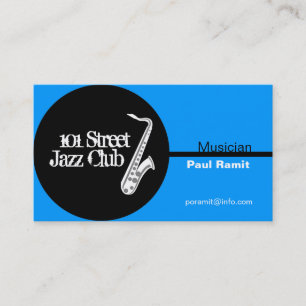 Musician Jazz Club Business Card