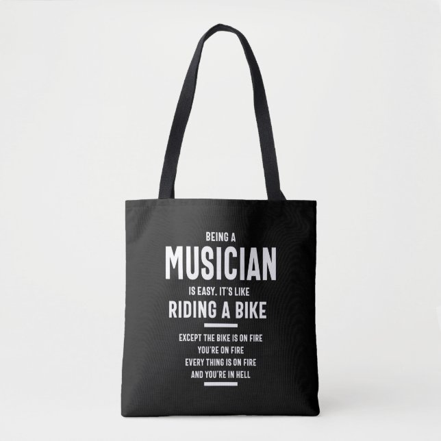 Musician Job Title Gift Tote Bag (Front)