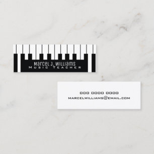 Musician Keyboard / Piano-Keys Music Teacher Mini Business Card