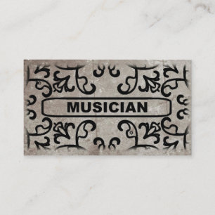 Musician Marble Damask Business Card