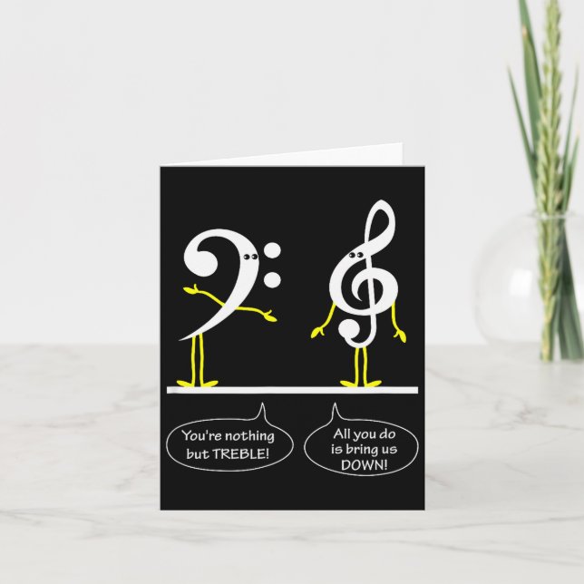 Musician Marching Band Music Funny Nothing But Tre Card (Front)