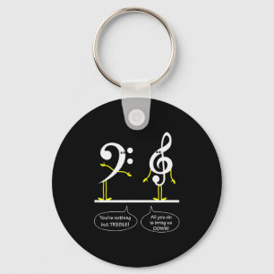 Musician Marching Band Music Funny Nothing But Tre Key Ring
