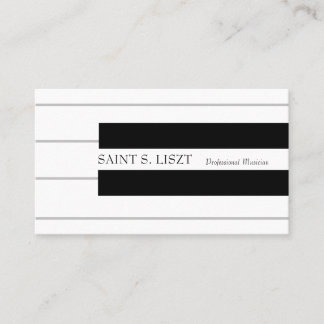 Musician, Minimal Music Piano theme Business Card