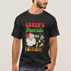 Musician Music Lover Christmas Santa s Favourite M T-Shirt