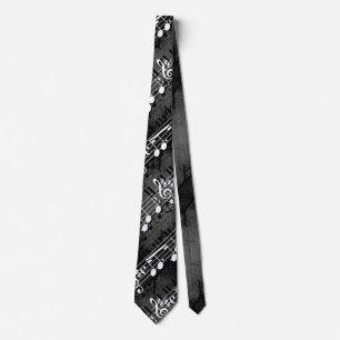 Musician Music Notes Tie