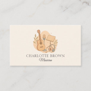 Musician Music Performance Singer Instrument Business Card