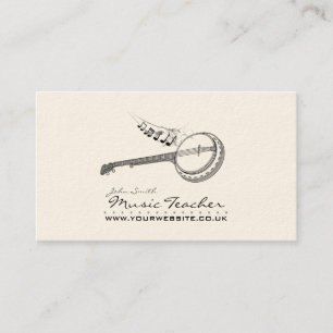 Musician/Music Teacher (Banjo) v2 Business Card