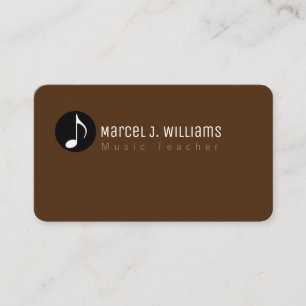 Musician Music Teacher brown Business Card